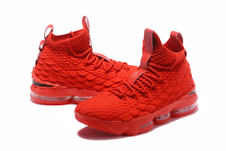 2018 Men Nike Lebron 15 All Red Shoes